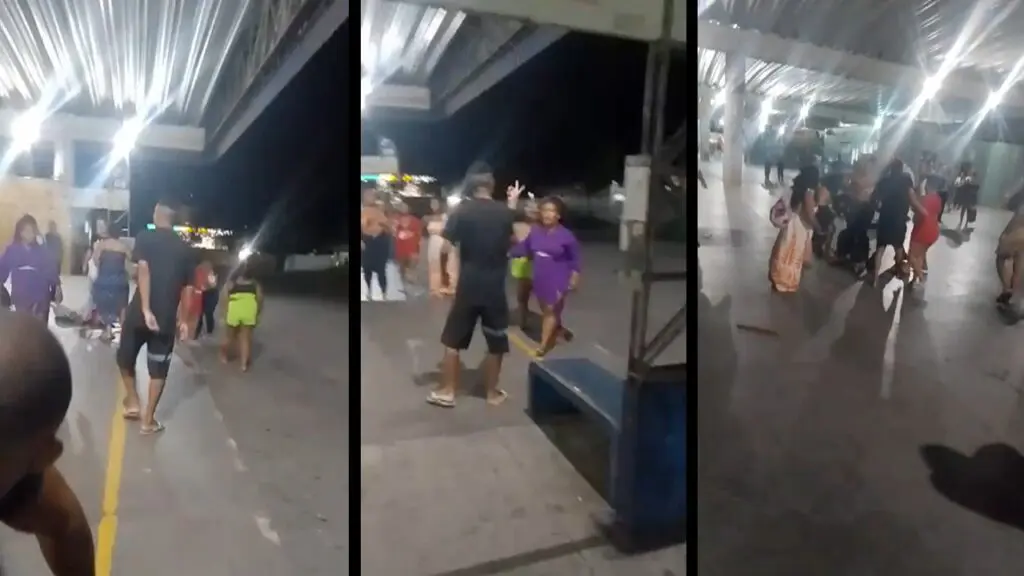 Vídeo: Passageiras agridem sujeito acusado de tentar assaltá-las no Terminal de Laranjeiras Vídeo: Passageiras agridem sujeito acusado de tentar assaltá-las no Terminal de Laranjeiras