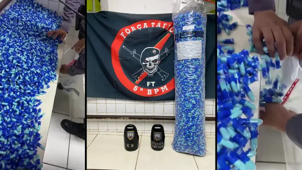 Força Tática arrocha traficante e apreende mais de 8 mil pinos de pó do “Capitão América” na Serra Força Tatica apreende mais de 8 mil pinos de cocaína na Serra.