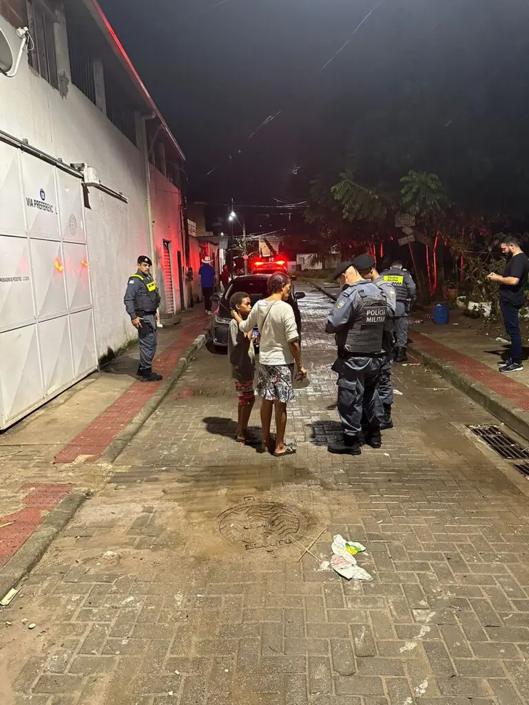Equipes da Polícia Militar que participaram do resgate