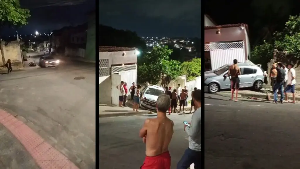 Vídeo: Morador flagra carro descontrolado batendo contra casa na Serra