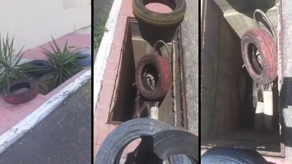 Buraco em bueiro em frente ao condomínio Solar de Jacaraípe