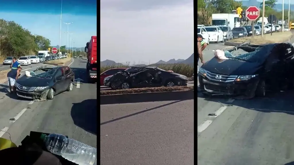 Tragédia no Trânsito: Acidente termina com motorista morto na Rodovia do Contorno Acidente entre carro e caminhão termina com um motorista morto na Rodovia do Contorno.