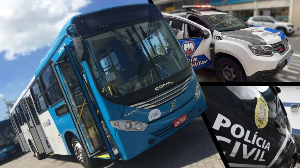 Passageira é esfaqueada durante assalto dentro de ônibus do Sistema Transcol na Serra