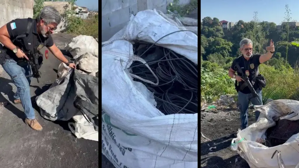 Operação da Polícia Civil apreende mais de 800 Kg de fios e cabos furtados na Serra.