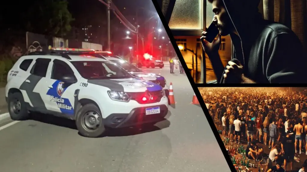 PM encerra festa clandestina após denúncia de uso de drogas e suspeitos armados na Serra Polícia Militar termina com baile clandestino após denúncias em Planalto Serrano.