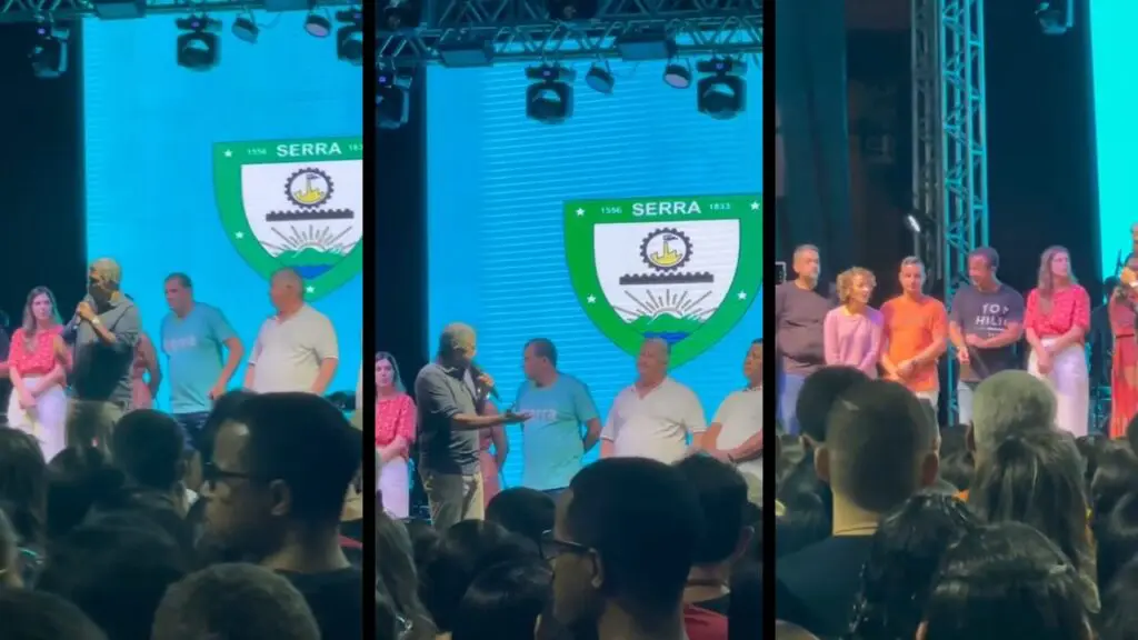 Vídeo: prefeito da Serra comete gafe ao esquecer nome de vereadora aliada durante inauguração
