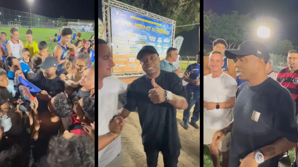 Vídeo: pentacampeão visita projetos sociais na Serra às vésperas de torneio de futevôlei O ex-jogador, Edilson Capetinha, visita comunidades na Serra, compartilha histórias com projetos sociais antes do 4ª Open Serra de Futevôlei e Desafio das Estrelas