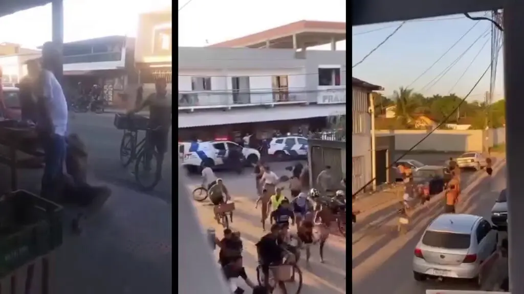 Vídeo: Jovem acaba detido durante confusão após guerra de chup-chup em Nova Almeida Vídeo: Confusão durante guerra de chup-chup termina com jovem detido na Serra.