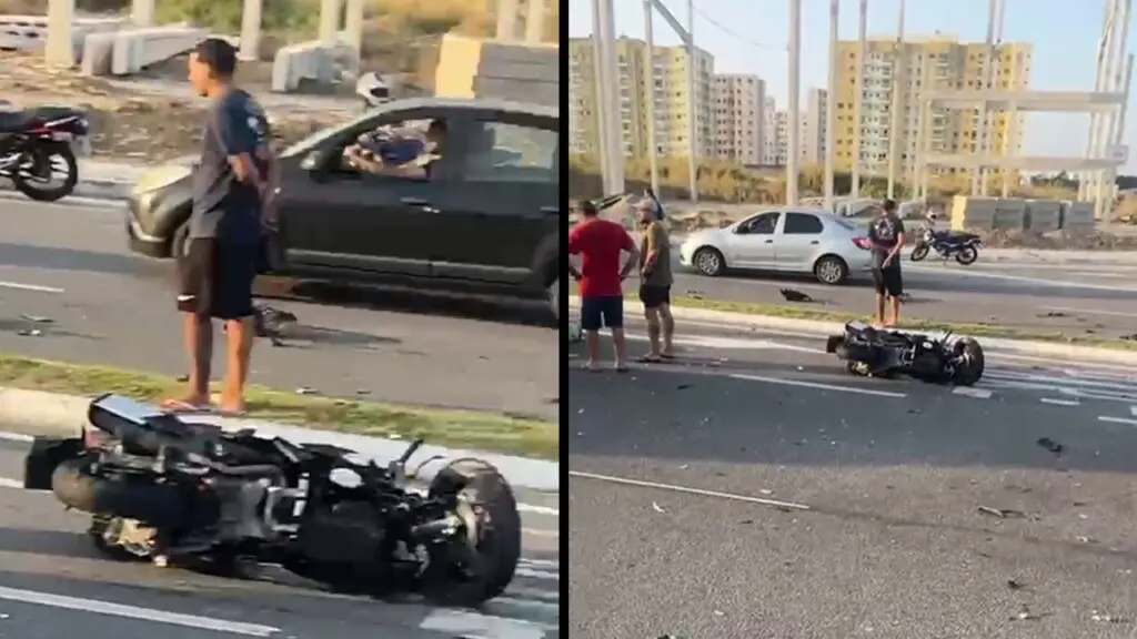 Grave acidente de trânsito termina com morte de motociclista em avenida da Serra Jovem tem perna amputada e morre durante acidente de trânsito na Serra.