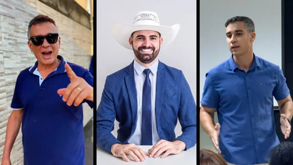 Pesquisa na Serra aponta liderança de Muribeca, com Audifax em segundo e crescimento de Weverson; veja os números! Fotos dos candidatos Audifax Barcelos, Pablo Muribeca e Weverson Meireles