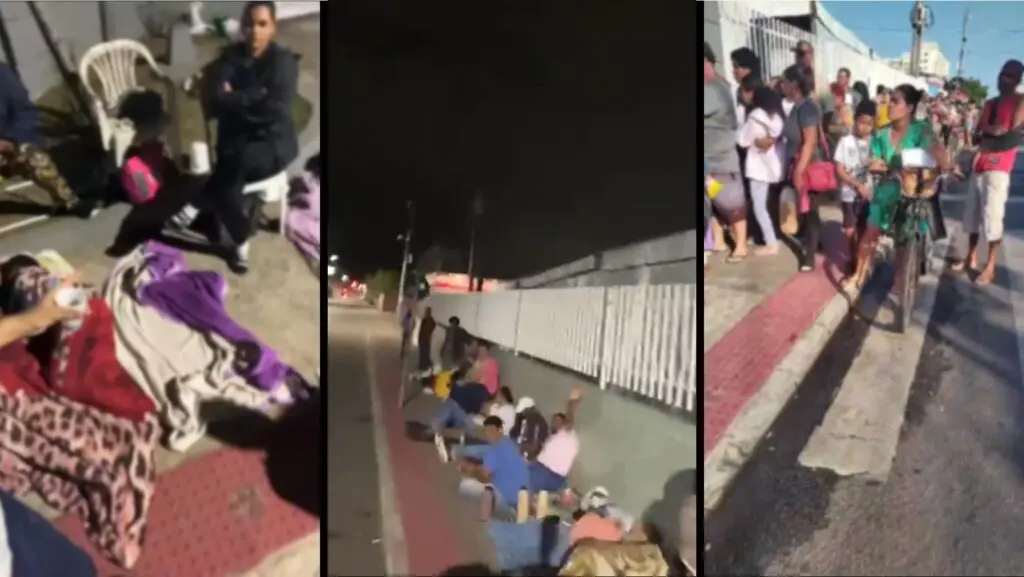 Vídeo: Mães e crianças madrugam na fila para conseguir atendimento no mutirão Serra Mais Saúde Imagens da fila de espera na URS de Jacaraípe para o Serra + Saúde