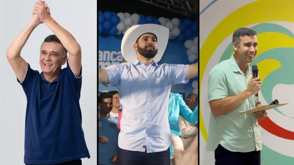 Pesquisa eleitoral na Serra mostra Audifax e Muribeca na frente, com crescimento de Weverson Candidatos a prefeito da Serra; Audifax Barcelos, Pablo Muribeca e Weverson Meireles