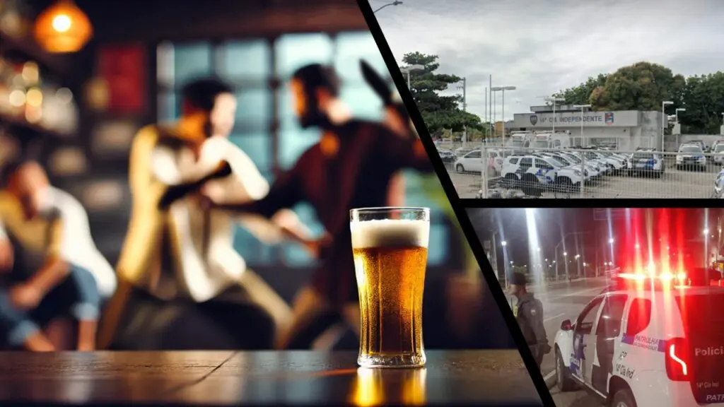 Homem esfaqueado pede socorro na sede da Polícia Militar em Feu Rosa Briga em bar termina com homem esfaqueado na Serra
