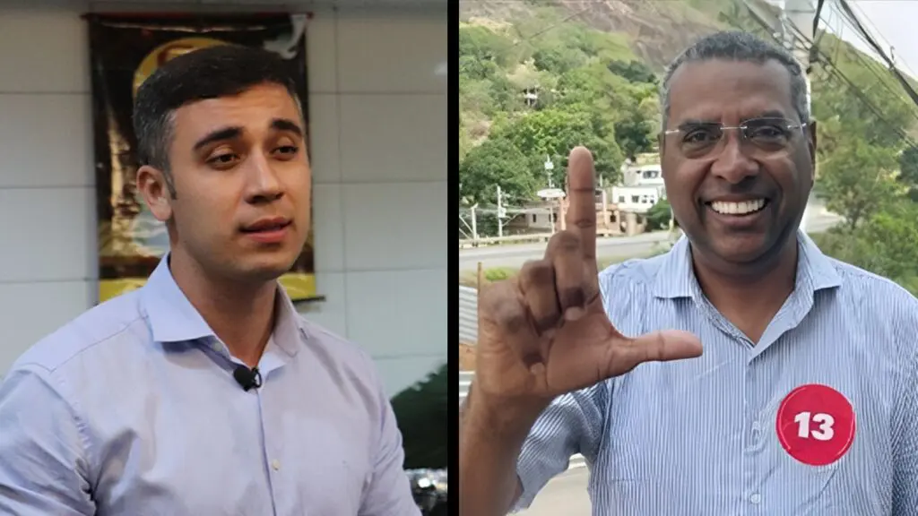 PDT Serra nega receber apoio oficial do PT, mesmo com PSOL e REDE em sua coligação Weverson, candidato do PDT, e o candidato derrotado do PT, Prof. Roberto Carlos.