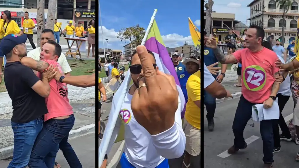 Vídeo: encontro entre apoiadores de campanhas rivais termina em confusão na Serra