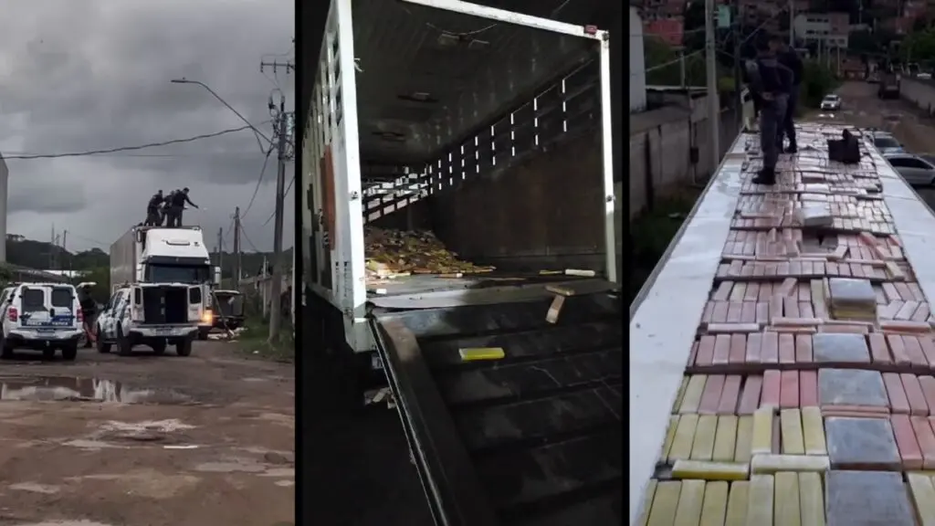Vídeo: Polícia Militar apreende mais de 3 toneladas de maconha em fundo falso na Serra Toneladas de drogas são apreendidas pela PM em operação na Serra.