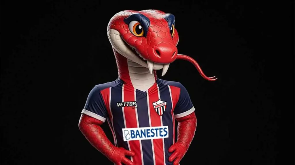 Serra FC apresenta nova versão do mascote Cobra-Coral após votação entre torcedores