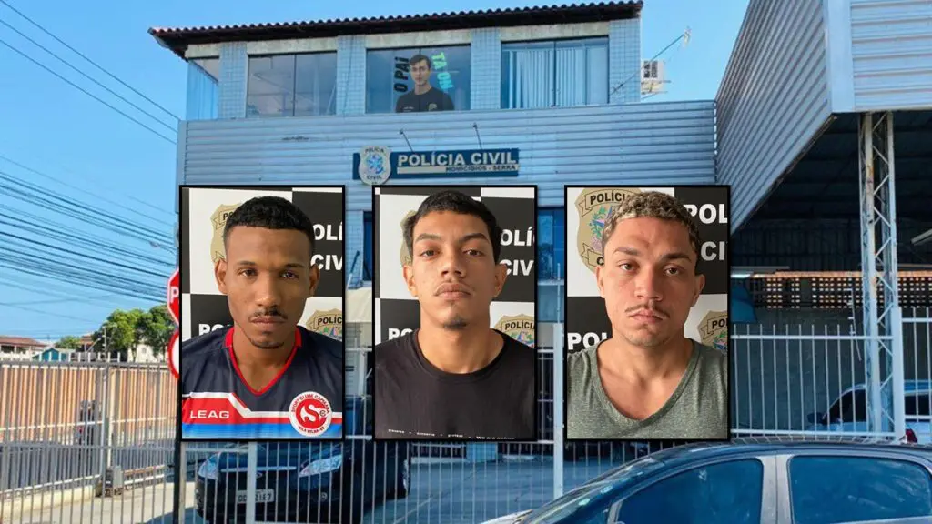 DHPP Serra prende trio que executou jovem em um beco no bairro Barcelona DHPP Serra prende trio acusado de assassinato brutal de jovem em Barcelona