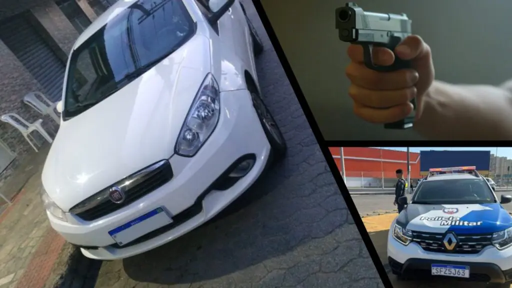 Assaltantes armados roubam carro de motorista de app na Serra.