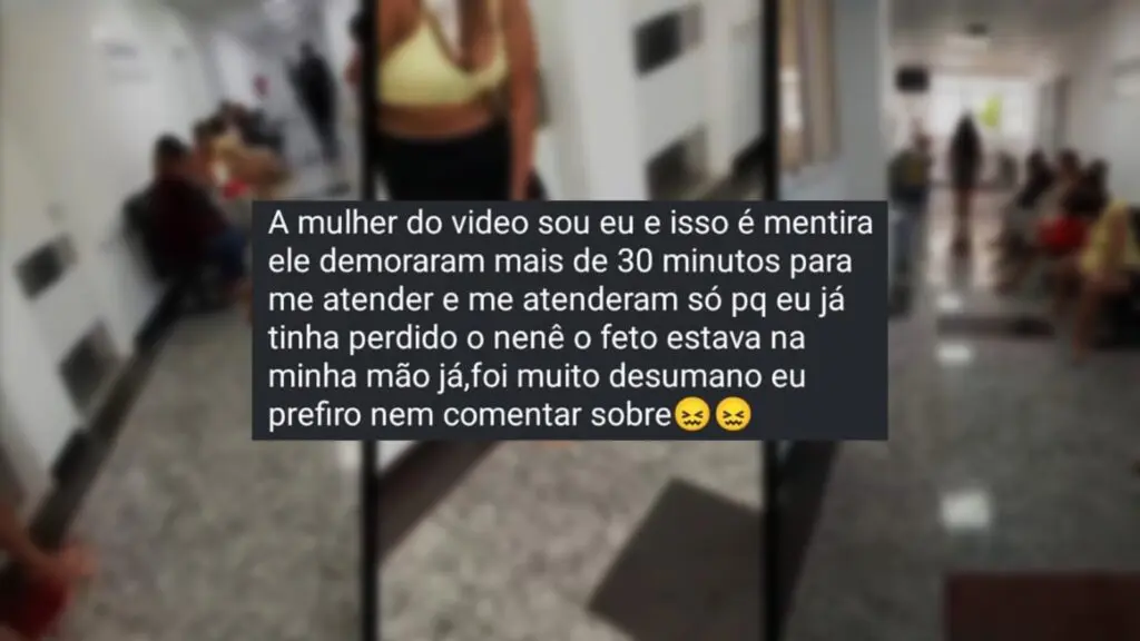 Grávida que aparece sangrando em vídeo acusa Hospital Materno Infantil da Serra de mentir