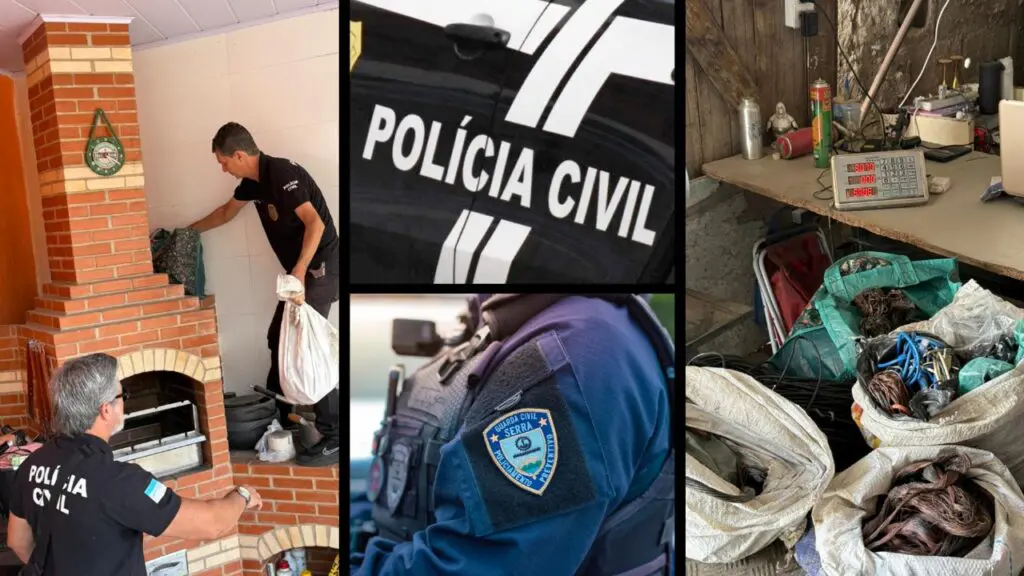 Polícia Civil e GCM realizam operação contra compra ilegal de fios de cobre na Serra