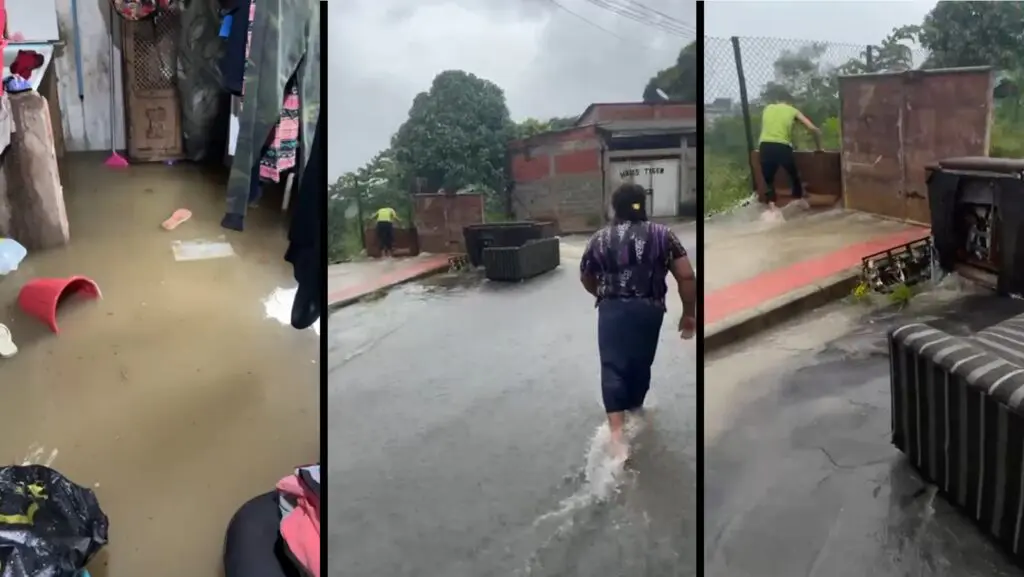 Moradores sofrem com enchentes em Planalto Serrano e culpam obra da prefeitura