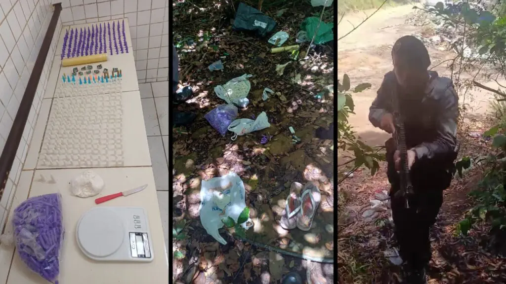 Polícia Militar captura suspeito e apreende grande quantidade de drogas na Serra.