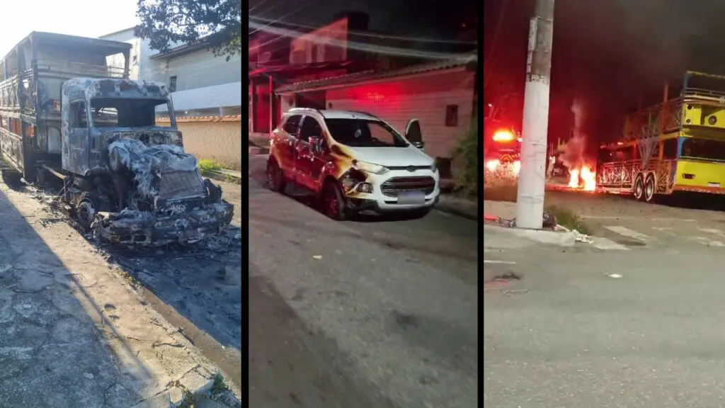 Incêndio criminoso destrói carreta da alegria em Jacaraípe