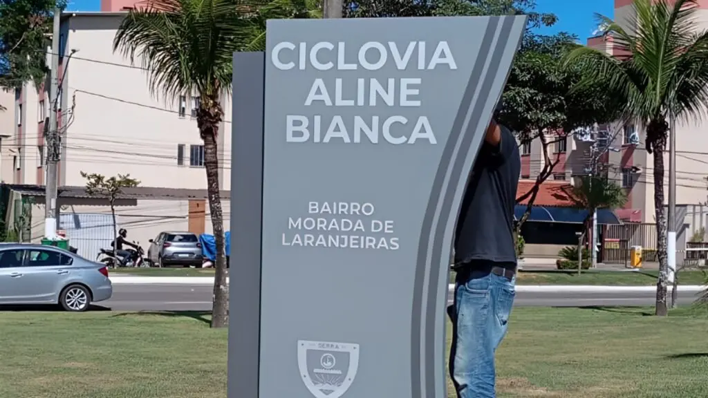 Ciclovia em Morada de Laranjeiras recebe nome em homenagem a Aline Bianca Ciclovia em Morada de Laranjeiras recebe nome em homenagem póstuma a Aline Bianca