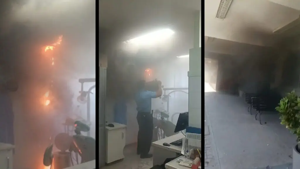 Vídeo: incêndio suspende atendimentos na Unidade de Saúde de Planalto Serrano UBS de Planalto Serrano, na Serra, fechada após princípio de incêndio no setor de odontologia.