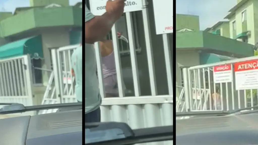 Vídeo: garota usa faca para atacar portaria após matar irmão dentro de apartamento na Serra Após cometer fratricídio, garota usa faca para atacar portaria em Morada de Laranjeiras, na Serra.