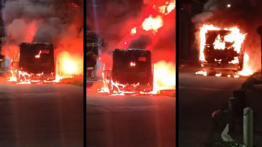 Serra tem ônibus incendiado após morte de chefe do tráfico durante confronto em Vitória