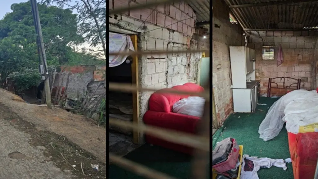 Imagem de uma casa usada como cativeiro.