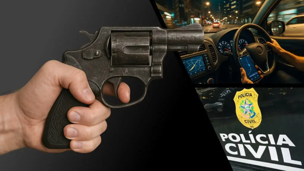 Motorista de aplicativo bate carro em portão para escapar de assalto na Serra