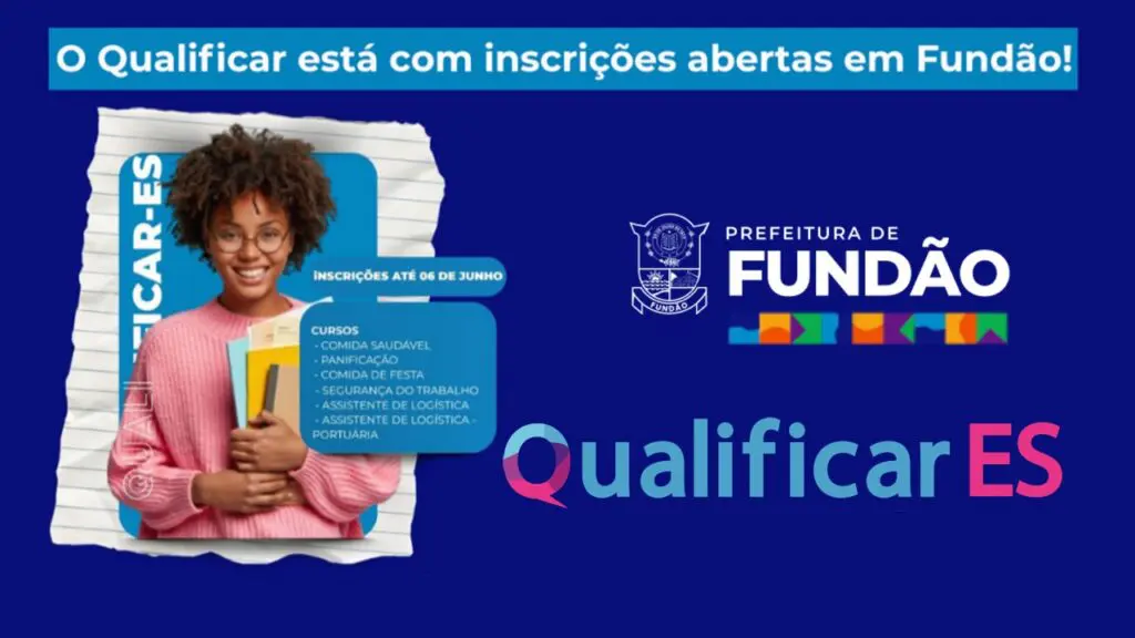 Qualificar ES abre 195 vagas para cursos gratuitos em Fundão Qualificar ES abre inscrições para cursos gratuitos em Fundão