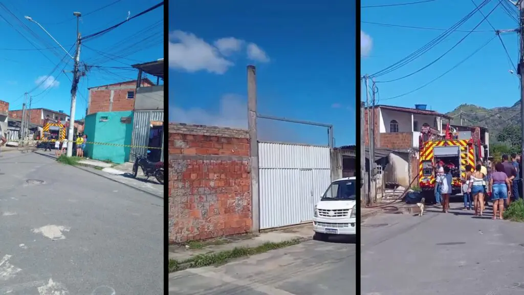 Vídeo: incêndio em serralheria assusta moradores de Cidade Pomar Incêndio atinge serralheria na Serra