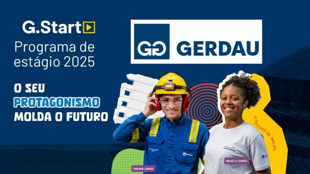 Gerdau abre inscrições para programa de estágio na Grande Vitória Gerdau abre vagas de estágio na Serra e Vitória