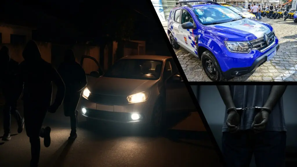 Guarda de Vitória prende trio que roubou carro em Feu Rosa