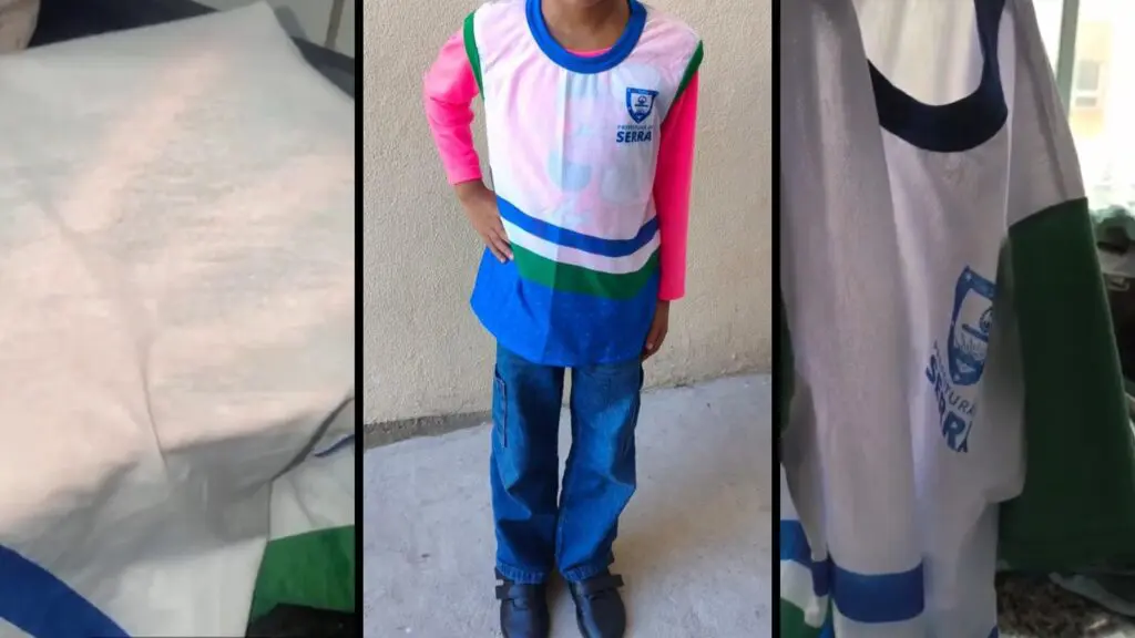 Pais reclamam de uniformes 'transparentes' e rasgados recebidos pela Prefeitura da Serra