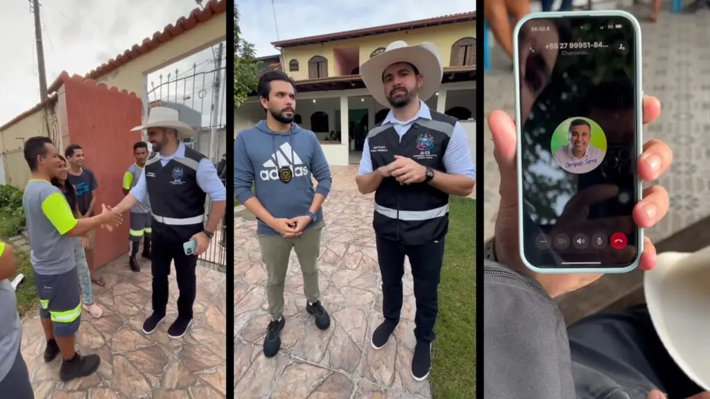 Vídeo de Pablo Muribeca desmente denúncia da prefeitura da Serra sobre venezuelanos O deputado Pablo Muribeca e Agente Dias visitando os venezuelanos.