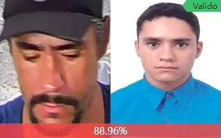 Duas fotos de um homem (Gezandro Mota de Ramos, 38 anos), identificado e preso pelo sistema se segurança, que utiliza câmeras de segurança com inteligência artificial.