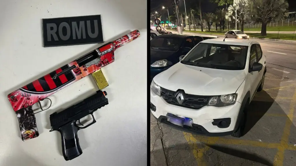 ROMU arrocha trio suspeito de assaltar motorista de aplicativo na Serra Trio é detido após assaltar motorista de aplicativo na Serra