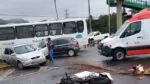 Local do acidente na BR-101 onde jovem morreu em colisão entre carro e moto, em Nova Carapina, na Serra