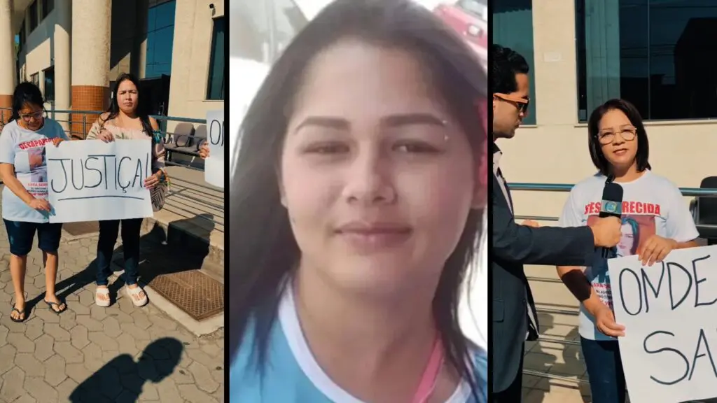 Família de Sara Conceição protesta após audiência ser cancelada por falha no sistema