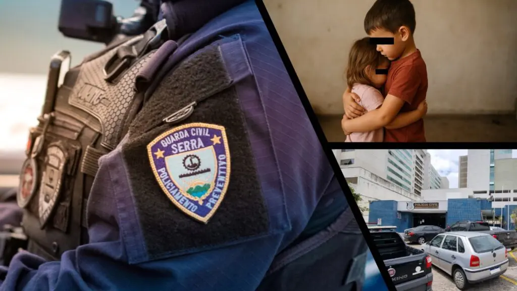 Pai é preso após crianças serem encontradas em situação de abandono na Serra.