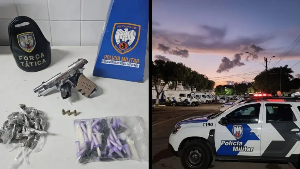Perseguição policial termina com apreensão de arma e drogas na Serra