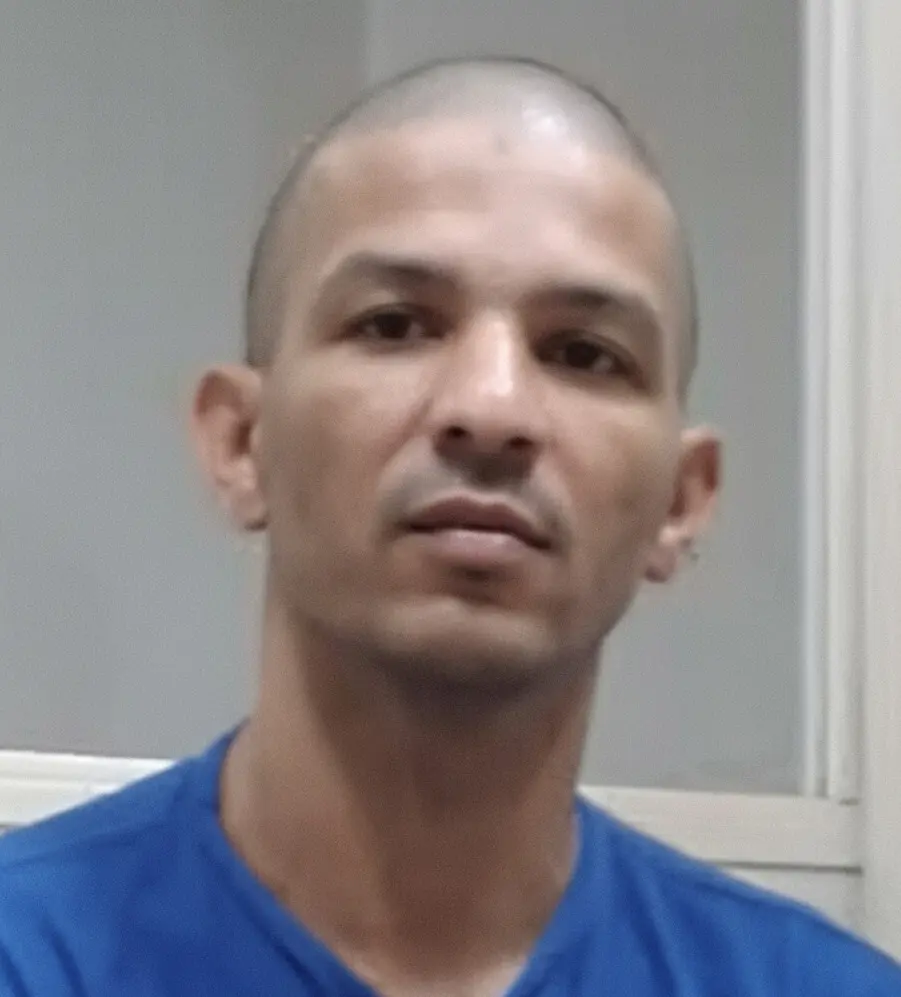 Imagem de um homem (Diondreson do Nascimento Santos, o "Bidu", de 36 anos)