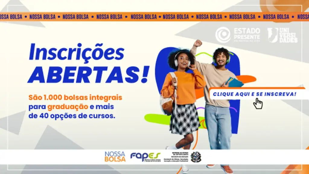 Governo oferece mais de 1.000 vagas em bolsas de ensino superior no ES