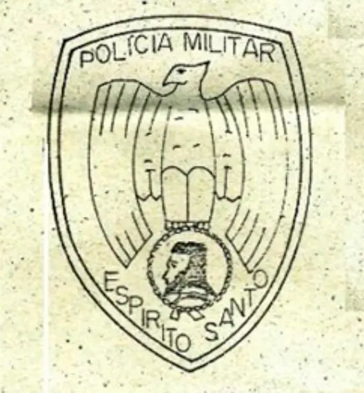 Imagem de um emblema de 1969 usado pela PMES até os dias atuais.