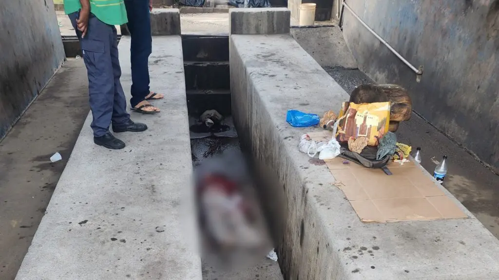 Lava a jato de posto na Avenida Mestre Álvaro, em Serra-sede, onde homem em situação de rua foi encontrado morto